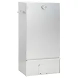 horganyzott acél BBQ füstölőkemence faaprítékkal 44,5x29x83 cm