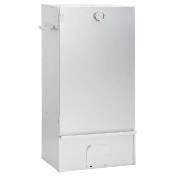 horganyzott acél BBQ füstölőkemence faaprítékkal 44,5x29x83 cm