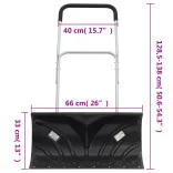 fekete hólapát acél pengével és kihúzható nyéllel 66 cm