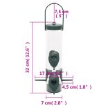 3 db sötétzöld madáretető 17 x 17 x 32 cm
