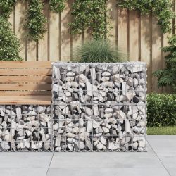 ezüst horganyzott vas gabion kosár 70 x 70 x 65 cm