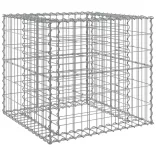 ezüst horganyzott vas gabion kosár 70 x 70 x 65 cm