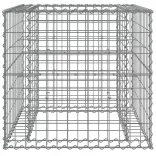 ezüst horganyzott vas gabion kosár 70 x 70 x 65 cm