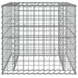 ezüst horganyzott vas gabion kosár 70 x 70 x 65 cm