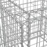 ezüst horganyzott vas gabion kosár 70 x 70 x 65 cm
