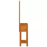 tömör akácfa rácsos ültetőláda polccal 55 x 29,5 x 152 cm