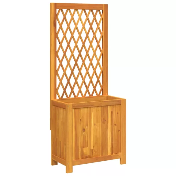 tömör akácfa rácsos ültetőláda 55 x 29,5 x 132 cm