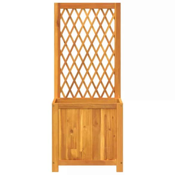 tömör akácfa rácsos ültetőláda 55 x 29,5 x 132 cm