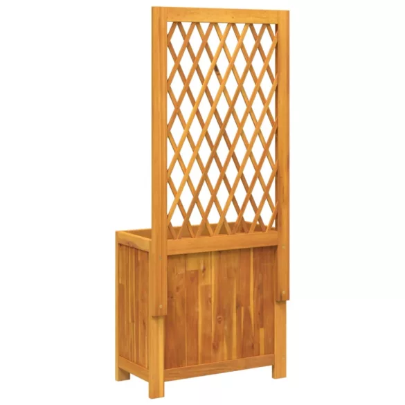 tömör akácfa rácsos ültetőláda 55 x 29,5 x 132 cm