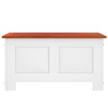 barna és fehér tömör akácfa tárolóláda fedéllel