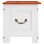 barna és fehér tömör akácfa tárolóláda fedéllel