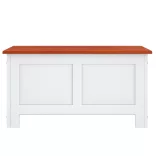 barna és fehér tömör akácfa tárolóláda fedéllel