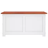 barna és fehér tömör akácfa tárolóláda fedéllel