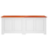 barna és fehér tömör akácfa tárolóláda fedéllel