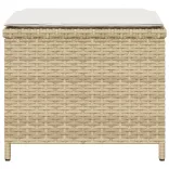 4 db bézs polyrattan kerti szék párnával 41 x 41 x 36 cm