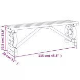 tömör fenyőfa kerti pad 115 cm