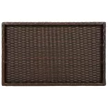 barna összecsukható polyrattan tálcaasztal 65 x 40 x 75 cm