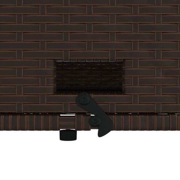 2 személyes barna polyrattan kerti kanapé párnával