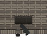 2 személyes szürke polyrattan kerti kanapé párnával