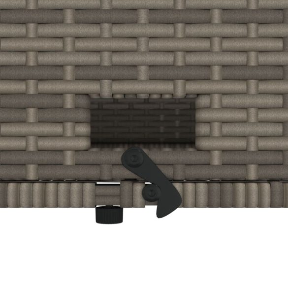 2 személyes szürke polyrattan kerti kanapé párnával