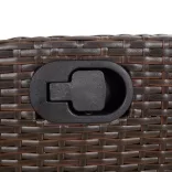 2 db barna polyrattan dönthető kerti szék párnákkal