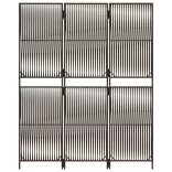 barna 3-paneles polyrattan térelválasztó