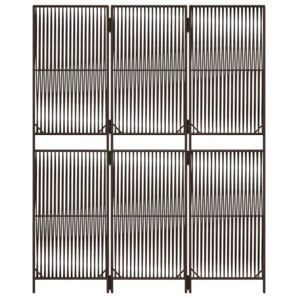 barna 3-paneles polyrattan térelválasztó