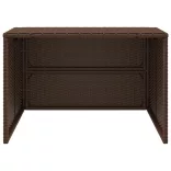 barna polyrattan robotfűnyíró garázs 86 x 90 x 52/57 cm