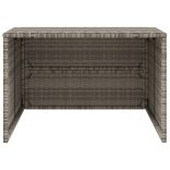 szürke polyrattan robotfűnyíró garázs 86 x 90 x 52/57 cm