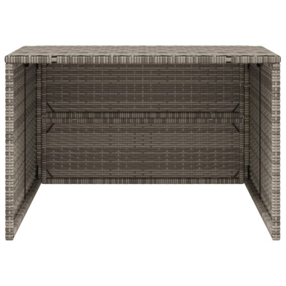 szürke polyrattan robotfűnyíró garázs 86 x 90 x 52/57 cm