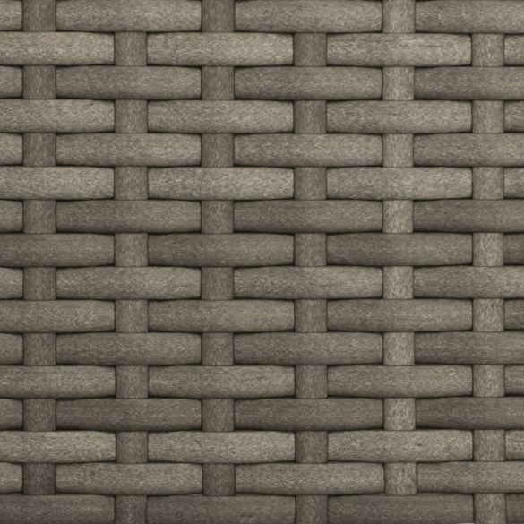 3 személyes szürke polyrattan kerti kanapé baldachinnal/székkel