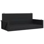 fekete polyrattan hintapad 119 x 56 x 48 cm
