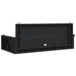 fekete polyrattan hintapad 119 x 56 x 48 cm