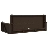 barna polyrattan hintapad 119 x 56 x 48 cm