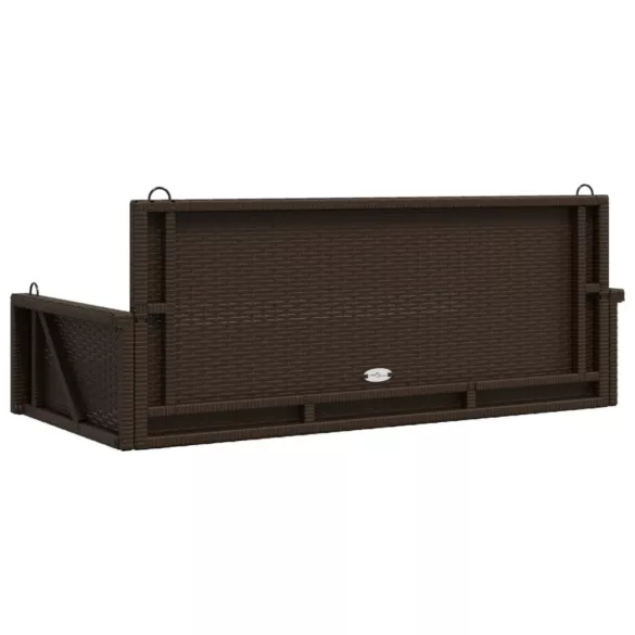 barna polyrattan hintapad 119 x 56 x 48 cm