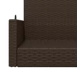 barna polyrattan hintapad 119 x 56 x 48 cm