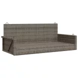 szürke polyrattan hintapad 119x56x48 cm