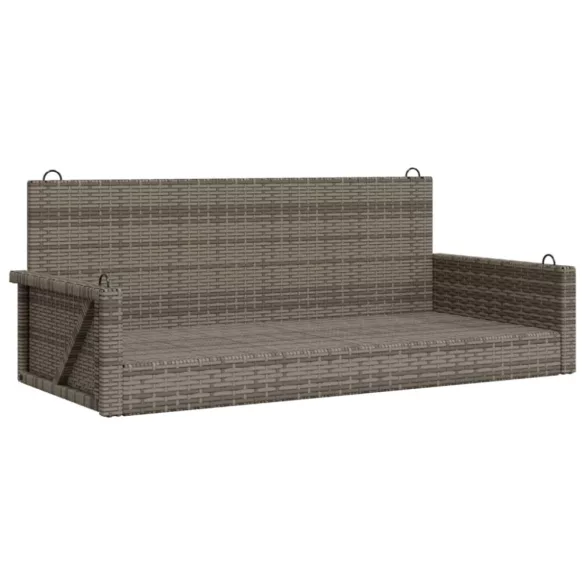 szürke polyrattan hintapad 119x56x48 cm