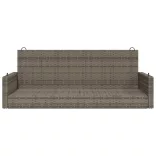 szürke polyrattan hintapad 119x56x48 cm
