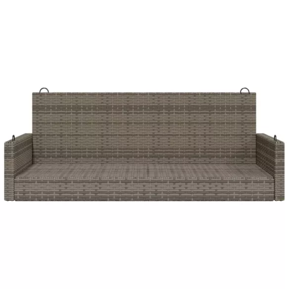 szürke polyrattan hintapad 119x56x48 cm