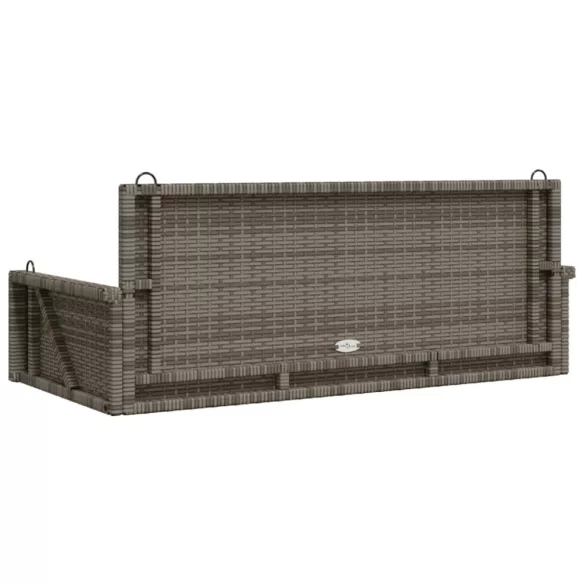 szürke polyrattan hintapad 119x56x48 cm