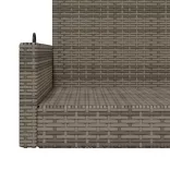 szürke polyrattan hintapad 119x56x48 cm