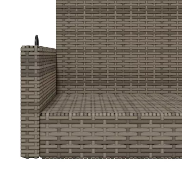 szürke polyrattan hintapad 119x56x48 cm