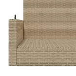 bézs polyrattan hintapad 119 x 56 x 48 cm