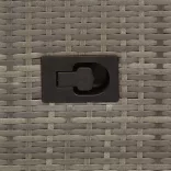 szürke polyrattan dönthető kerti szék párnákkal