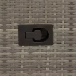 szürke polyrattan dönthető kerti szék párnákkal