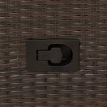 2 személyes barna polyrattan dönthető kerti kanapé asztallal