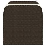 barna polyrattan tárolópad párnával 80 x 51 x 52 cm