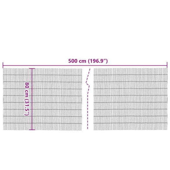 nád kerti kerítés 500 x 80 cm