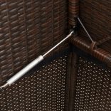 barna polyrattan kerti pad párnákkal